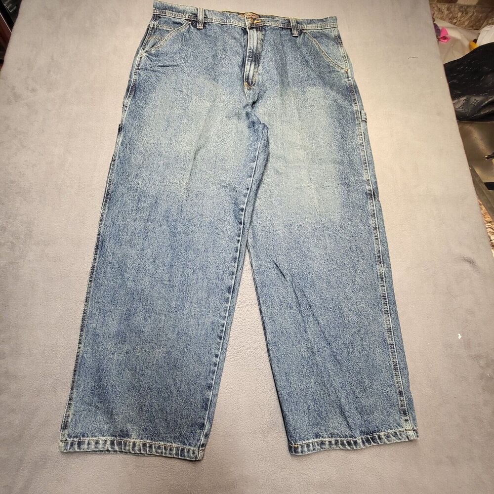 NWT Steve & Barrys Carpenter Jeans Mens 41x29 Blue Retro Y2K Baggy Straight Leg